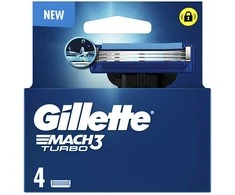 Skustuvo galvutės Gillette Mach3 Turbo, 4 vnt.