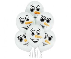 Premium balionai "Snowman" (6vnt)
