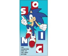 Sonic the Hedgehog Fast Sonic the Hedgehog vonios rankšluostis, paplūdimio rankšluostis 70x140cm (sausas)