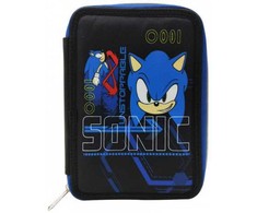 Sonic the Hedgehog Go Fast Sonic the Hedgehog pieštukų dėklas, užpildytas 2 sluoksniais