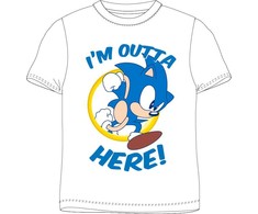 Sonic the Hedgehog Here vaikiški trumpi marškinėliai, viršutinio sluoksnio ilgis 122 cm