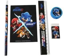 Sonic the Hedgehog Hype Man kanceliarinių prekių rinkinys, 5 vnt.