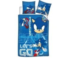 Sonic the Hedgehog: Nesustabdomas patalynės komplektas 140–200 cm, 65–65 cm