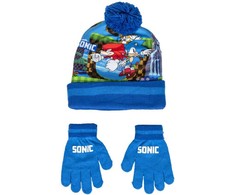 Sonic the Hedgehog Run vaikiškų kepurių ir pirštinių rinkinys