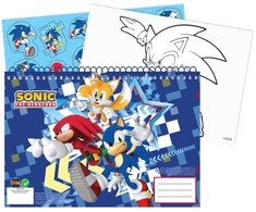 Sonic the Hedgehog Rush Sonic the Hedgehog A/4 spiralinis eskizų sąsiuvinis su 40 lapų ir lipdukais