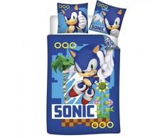 Sonic the Hedgehog Sonic the Hedgehog Coin Chase patalynės komplektas 140√ó200cm, 63√ó63 cm mikropluošto