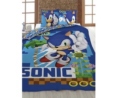 Sonic the Hedgehog Sonic the Hedgehog Coin Chase patalynės komplektas 140√ó200cm, 63√ó63 cm mikropluošto