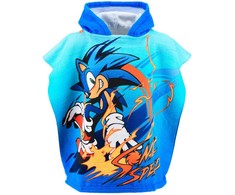 Sonic the Hedgehog Speed paplūdimio rankšluostis pončas 55x110 cm (greitai džiūstantis)