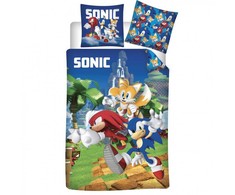 Sonic the Hedgehog Speedy Dreams Sonic the Hedgehog patalynės komplektas 140√π200cm, 63√π63cm mikropluošto