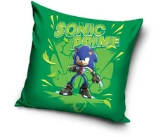 Sonic the Hedgehog žalias pagalvės užvalkalas 40x40 cm veliūras