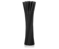 Spalva Juoda Juodas plastikinis šiaudelis 50 vnt.