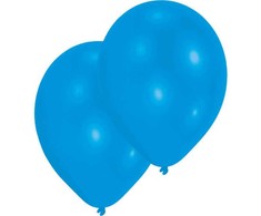 Spalva metalinė mėlyna mėlyna balionai, 10 vnt. pakuotėje, 11 colių (27,5 cm)
