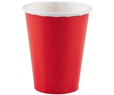 Spalva: obuolių raudonumo, popieriniai puodeliai, 8 vnt., 250 ml