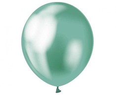 Spalva platininė žalia, žali balionai, 7 vnt. 12 colių (30 cm)