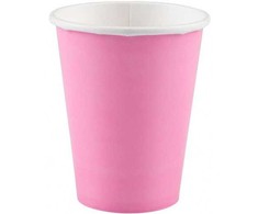 Spalva Rožinė Nauja Rožinių popierinių puodelių rinkinys, 8 vnt., 250 ml