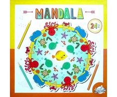 Spalvinimo knygelė „Mandala Ocean“ 24 puslapiai