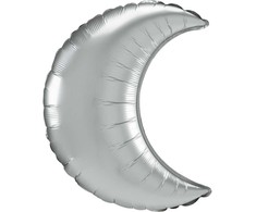 Spalvotas platininis mėnulio folijos balionas 66 cm