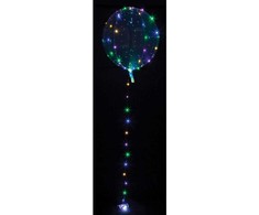 Spalvotas šviečiantis LED balionas, permatomas
