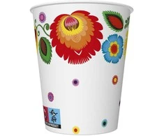 Spalvoti iškirpti popieriniai puodeliai, 8 vnt. rinkinys, 250 ml