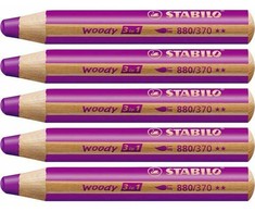 Stabilo Woody Xxl 3in1 kreidelė, violetinė, Nr. 370