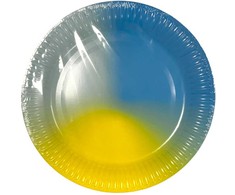 Spalvotos popierinės lėkštės, 10 vnt., 23 cm, FSC