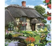 Spalvotos servetėlės „Countryfield Cottage“, 20 vnt., 33x33 cm