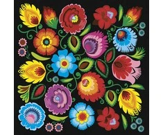 Spalvotos servetėlės „Spalvota liaudies“ 20 vnt., 33 x 33 cm