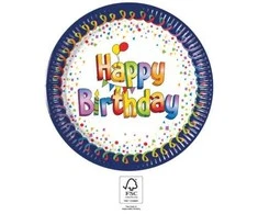 Nežinomas Vienkartinės lėkštės B-Day, Ø 230 mm, 8 vnt.