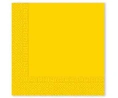 Spalvotos vienspalvės geltonos servetėlės, 20 vnt., 33x33 cm, FSC