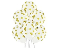 Spalvotos žvaigždės, žvaigždžių balionas, 6 balionų rinkinys, 30 cm (12 colių)
