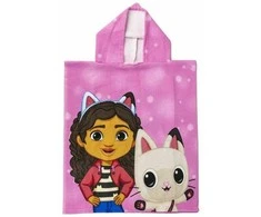 Apsiaustas - rankšluostis su gobtuvu Gabby's Dollhouse Rožinė 50 x 115 cm