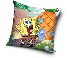 „SpongeBob Home“ aksominis pagalvėlės užvalkalas, 40x40 cm