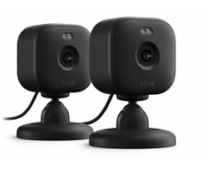 Amazon Blink - „Mini 2“ išmanioji vidaus apsaugos kamera, 2 vnt., juodos spalvos rinkinys
