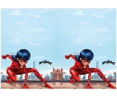 Stebuklingasis „Ladybug Hero“ plastikinis staltiesis 120x180 cm