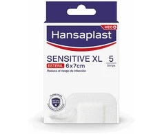 Pleistrai "Hansaplast Sensitive XL" 6x7 5U