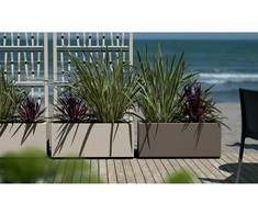 Starwax Vazonas su tvorele 80 l 80x36x140 cm šviesiai kreminė sp. 68603 STEFANPLAST