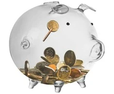 Piggy bank - glass piggy Ruhhy 22588