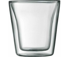 Bodum szklanki su podwójną ścianką 2 vnt. Bodum Canteen 0.1 l Transparent