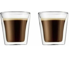 Bodum szklanki su podwójną ścianką 2 vnt. Bodum Canteen 0.1 l Transparent