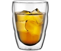 Bodum szklanki su podwójną ścianką 2 vnt. Pilatus 0.25 l Transparent
