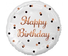 GoDan BALON foliowy Happy Birthday balta 18 cali