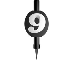 Su gimtadieniu, juodas, juodas, skaičius 9, torto fejerverkas, 12 cm