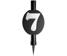 Su gimtadieniu, juodas, juodas, skaičius 7, torto fejerverkas, 12 cm