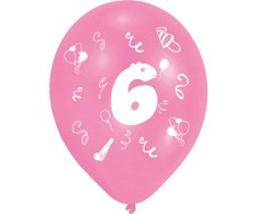 Su gimtadieniu juostelė „Su gimtadieniu“ 6 balionai, 8 dalių rinkinys 10 colių (25,4 cm)