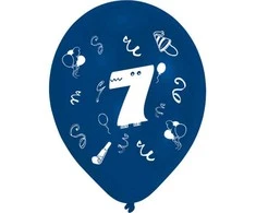 Su gimtadieniu juostelė „Su gimtadieniu“ 7 balionai, 8 vnt. pakuotėje 10 colių (25,4 cm)