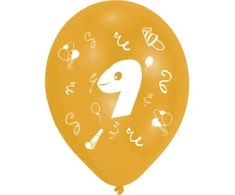 Su gimtadieniu juostelė „Su gimtadieniu“ 9 balionai, 8 dalių balionų rinkinys 10 colių (25,4 cm)