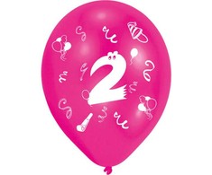 Su gimtadieniu juostelės formos balionai „Su gimtadieniu“, 2 balionai, 8 vnt. pakuotėje, 10 colių (25,4 cm)