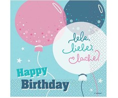 Su gimtadieniu Lebe, Liebe, Lache servetėlės Happy Birthday 16 pak. 33x33 cm