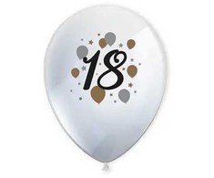 Su gimtadieniu Milestone Su gimtadieniu 18 balionų, 6 vnt. 11 colių (27,5 cm)