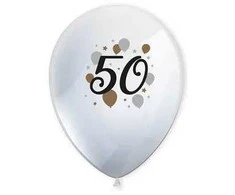 Su gimtadieniu! Su gimtadieniu! 50 balionų, 6 vnt. 11 colių (27,5 cm)